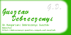 gusztav debreczenyi business card