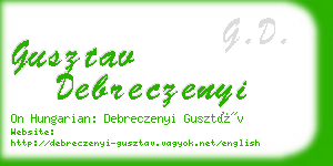 gusztav debreczenyi business card